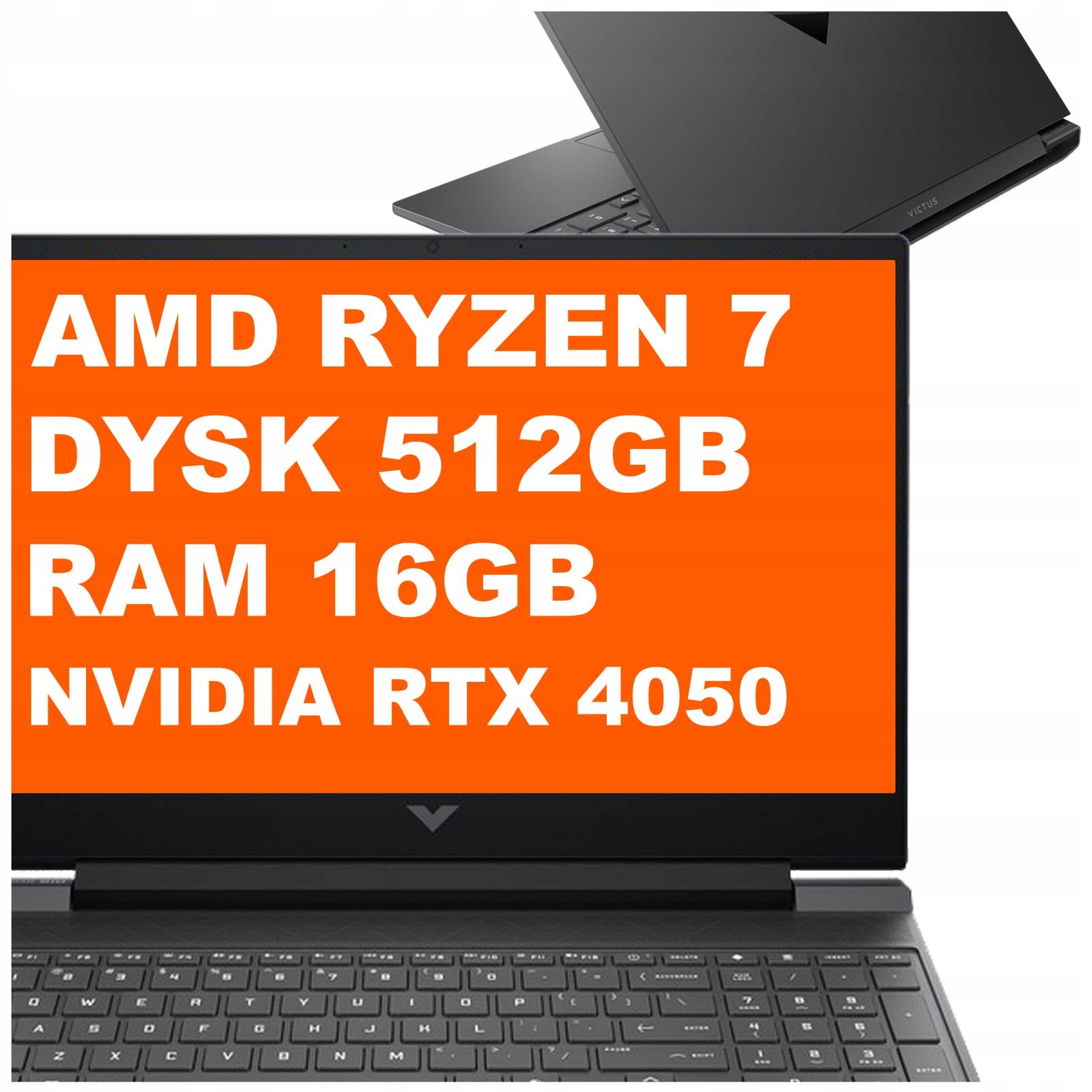 Laptop gamingowy Victus Hp 15-fb3093dx BM4X8UA Amd Ryzen 7 16GB 512