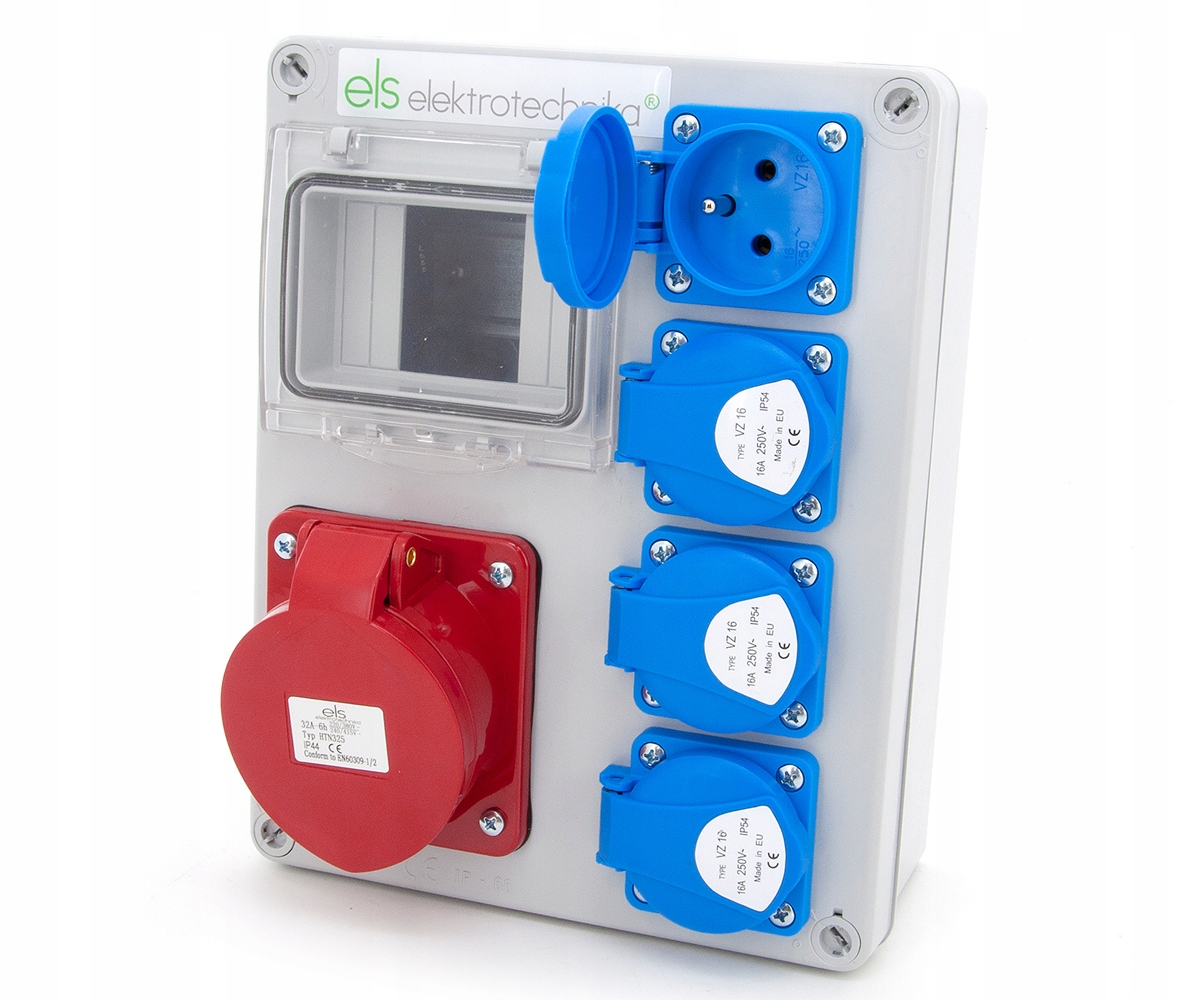 ROZDZIELNICA ROZDZIELNIA BUDOWLANA 32/5 4*230V Marka ELS Elektrotechnika