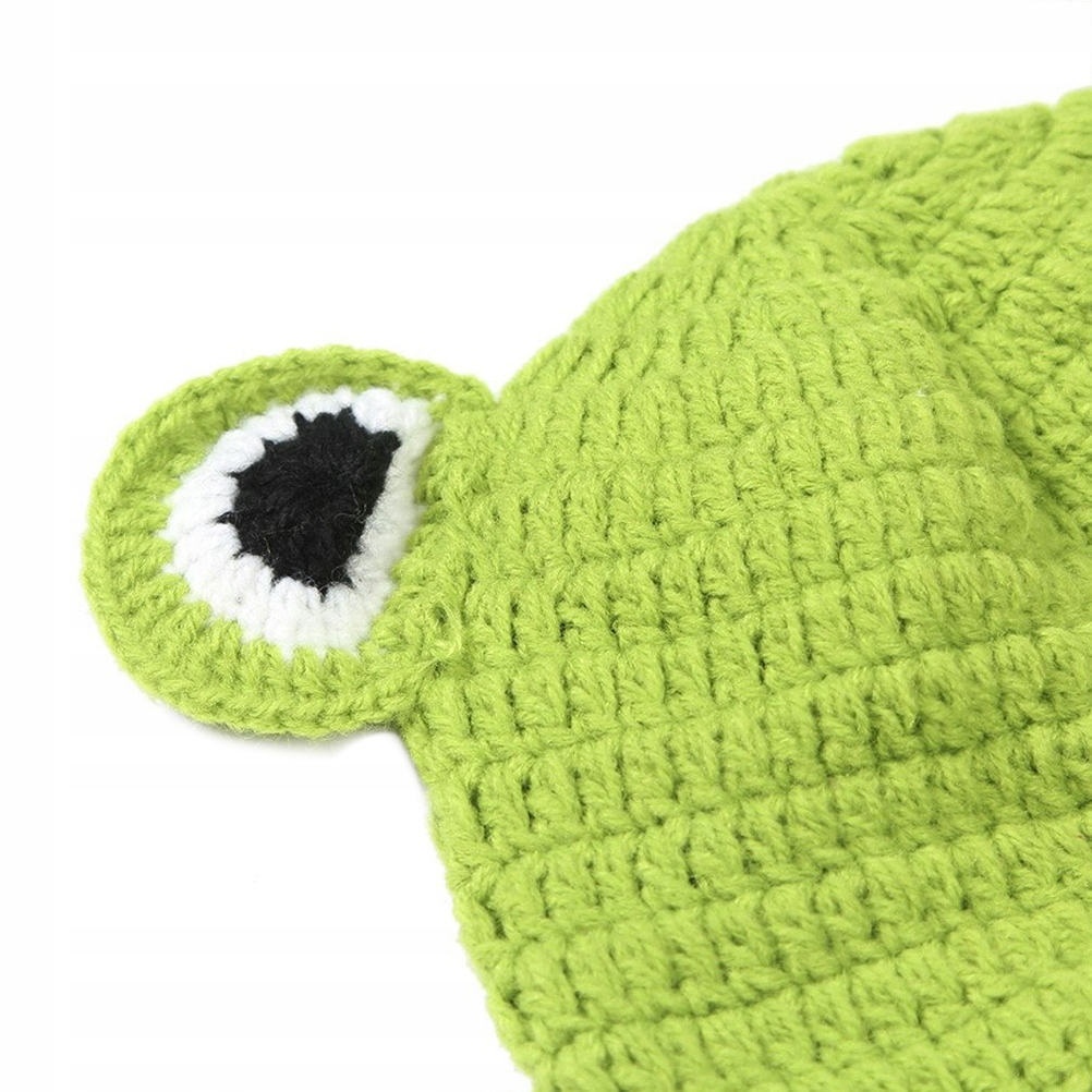 RĘCZNIE SZYDEŁKOWANA CZAPKA NIEMOWLĄT Z MISIEK UNISEX 0 6 MIESIĘCY Model 4730178