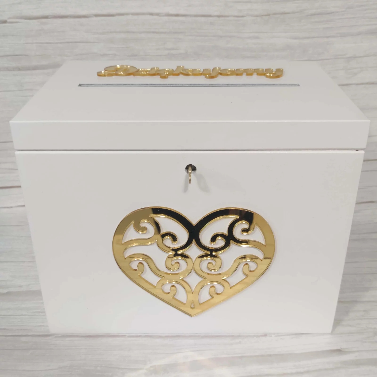 ZESTAW PUDEŁKO NA KOPERTY + PUDEŁKO NA OBRĄCZKI Marka inny