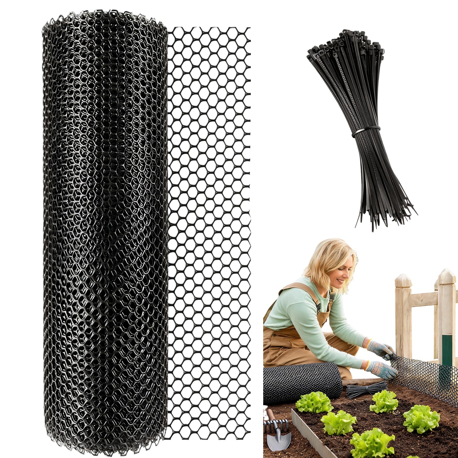 Síťka na voliéry pro ptáky Kur 4 m2 Chovatelská Pvc plastová Zahradní 10 m
