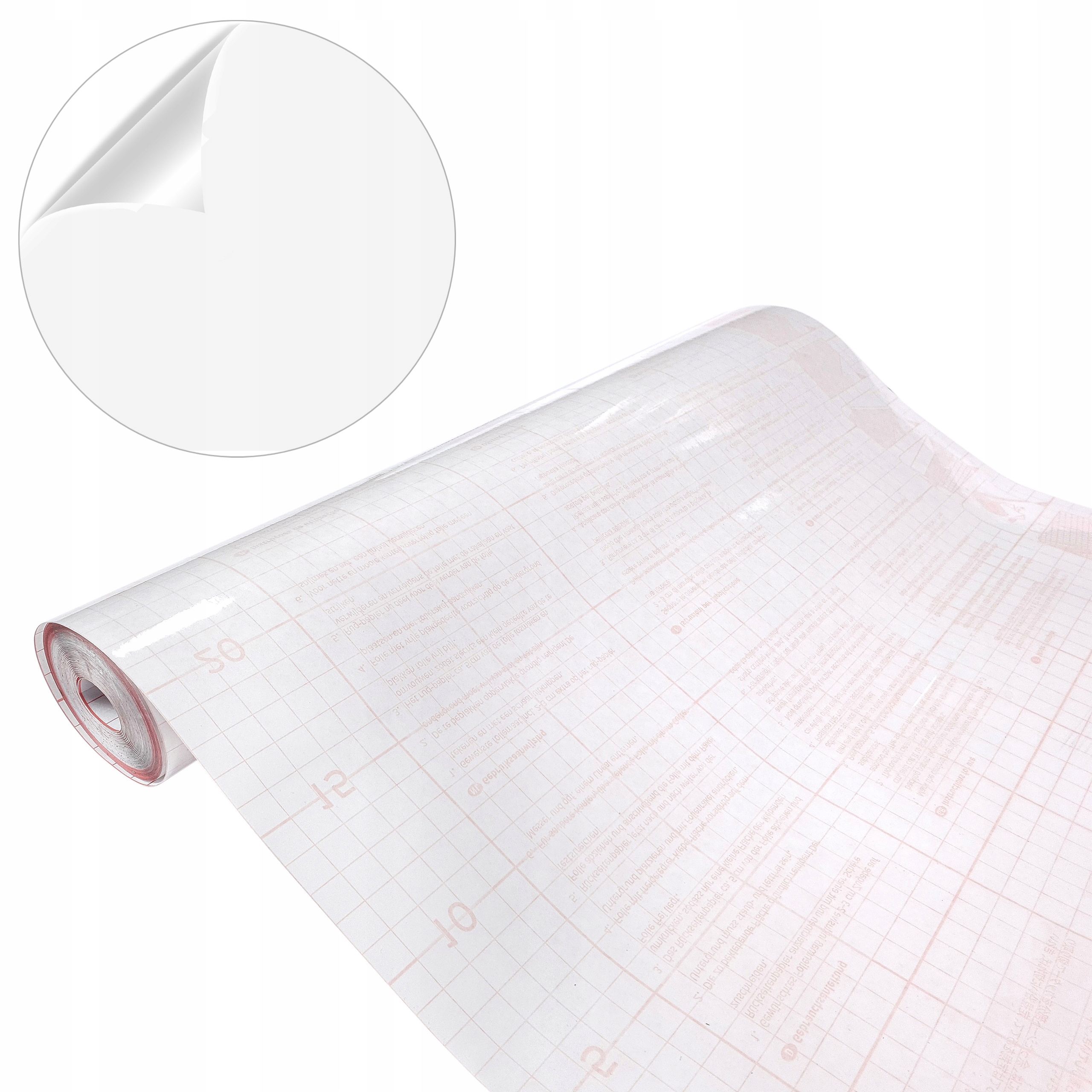 Hladká průhledná dýha Fólie na přední část dveří 90x740