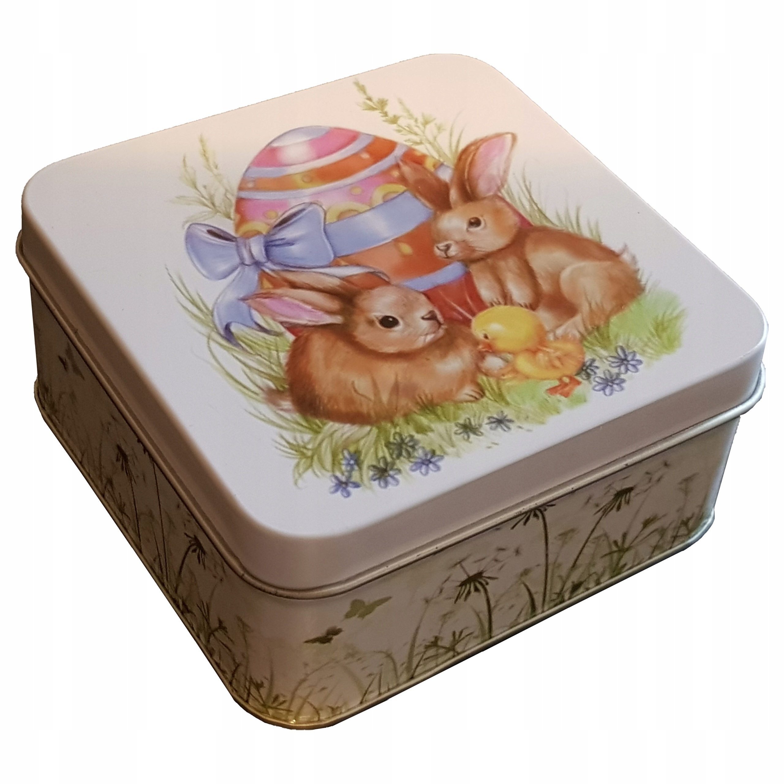 POJEMNIK METALOWY PUDEŁKO Zajączek Wielkanoc