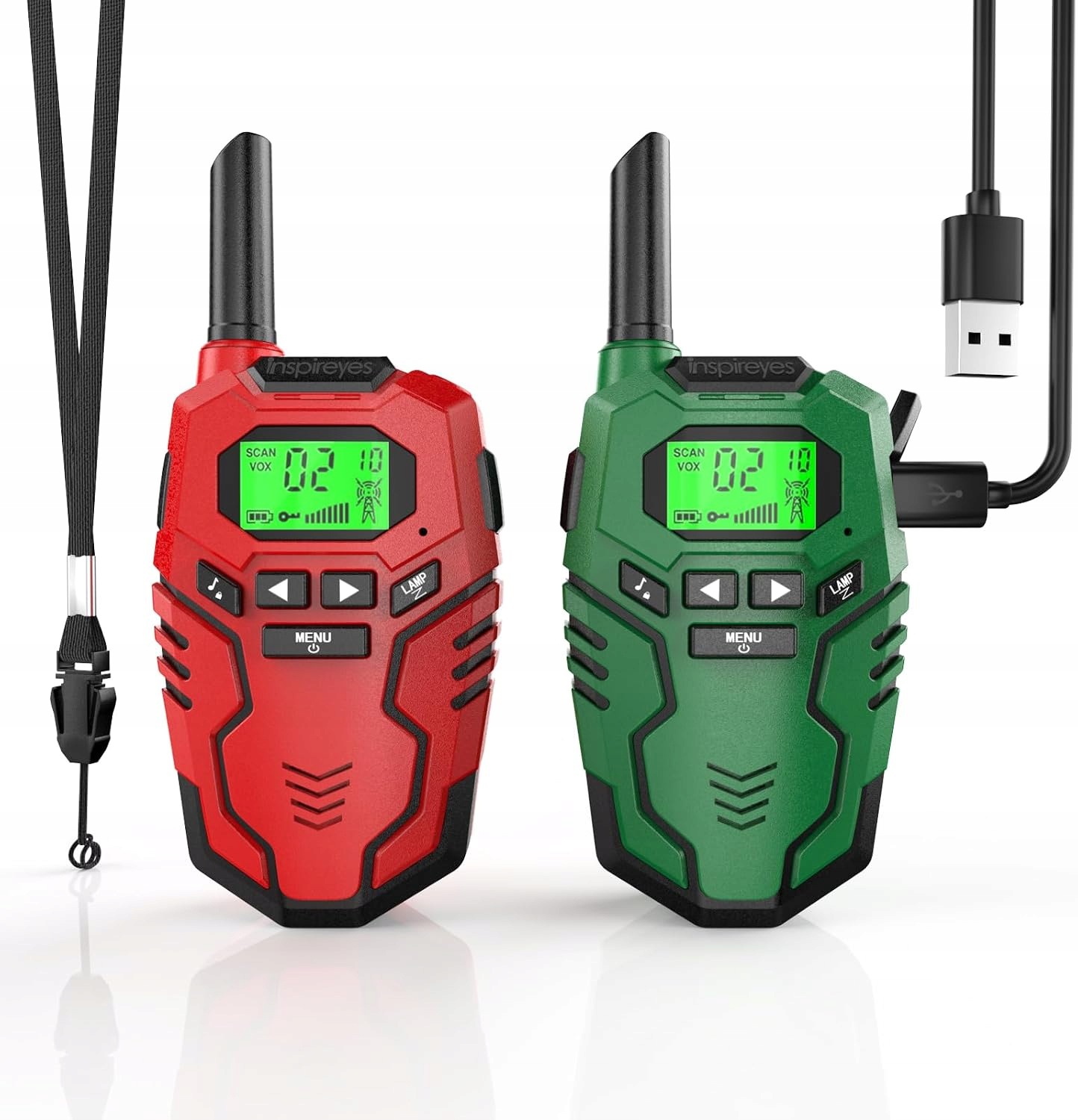 Inspireyes Walkie Talkie Dla Dzieci Zestaw 2szt 16 Kanałów Outdoor Camping