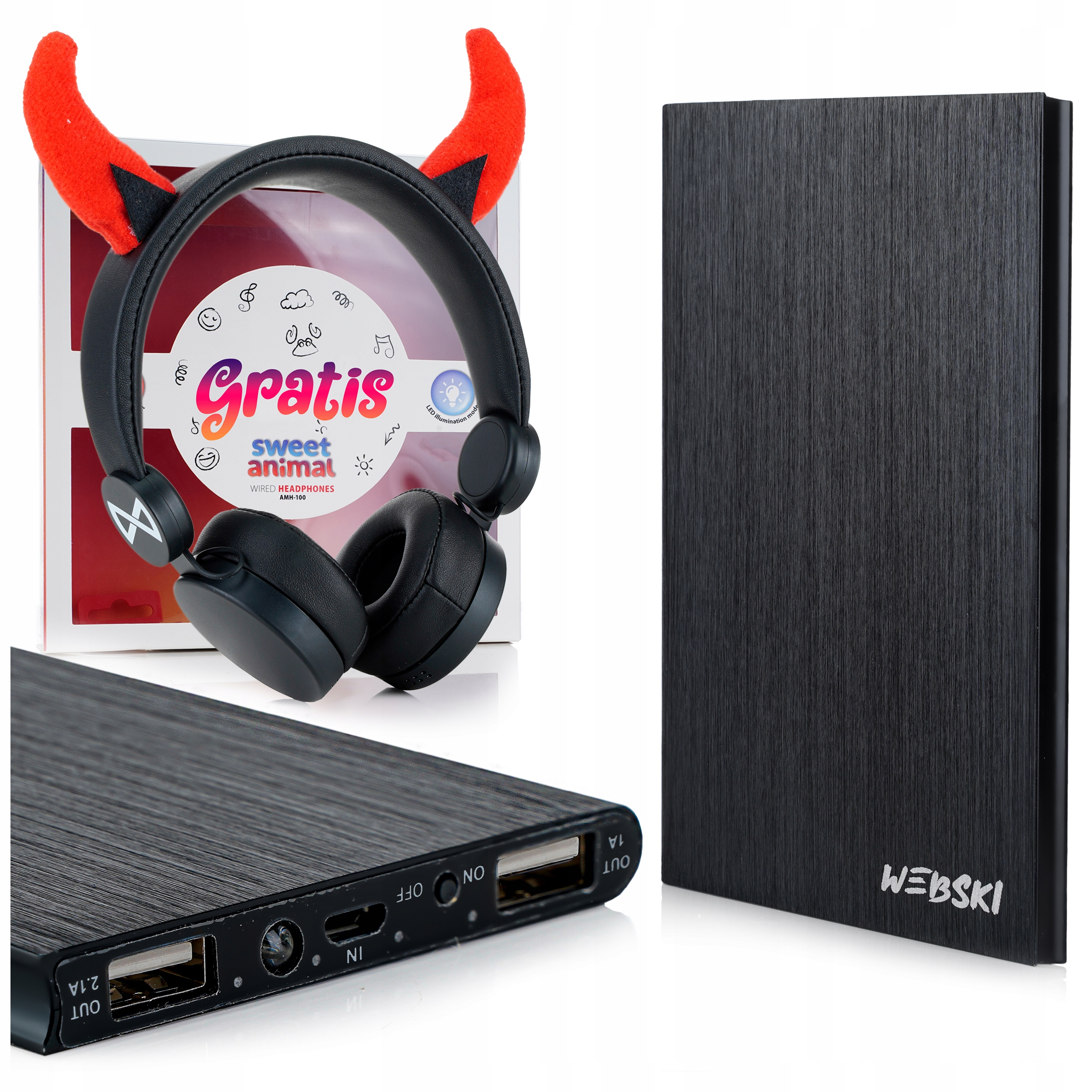 

Ultra Cienki Powerbank 20000 mAh 2X Usb Latarka