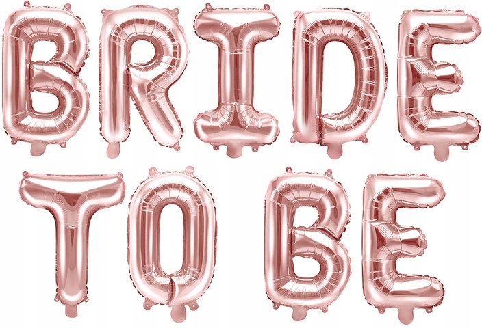 BALONOWY GIRLANDA BRIDE TO BE NAPIS NA WIECZÓR PANIEŃSKI RÓŻOWE ZŁOTO 340CM