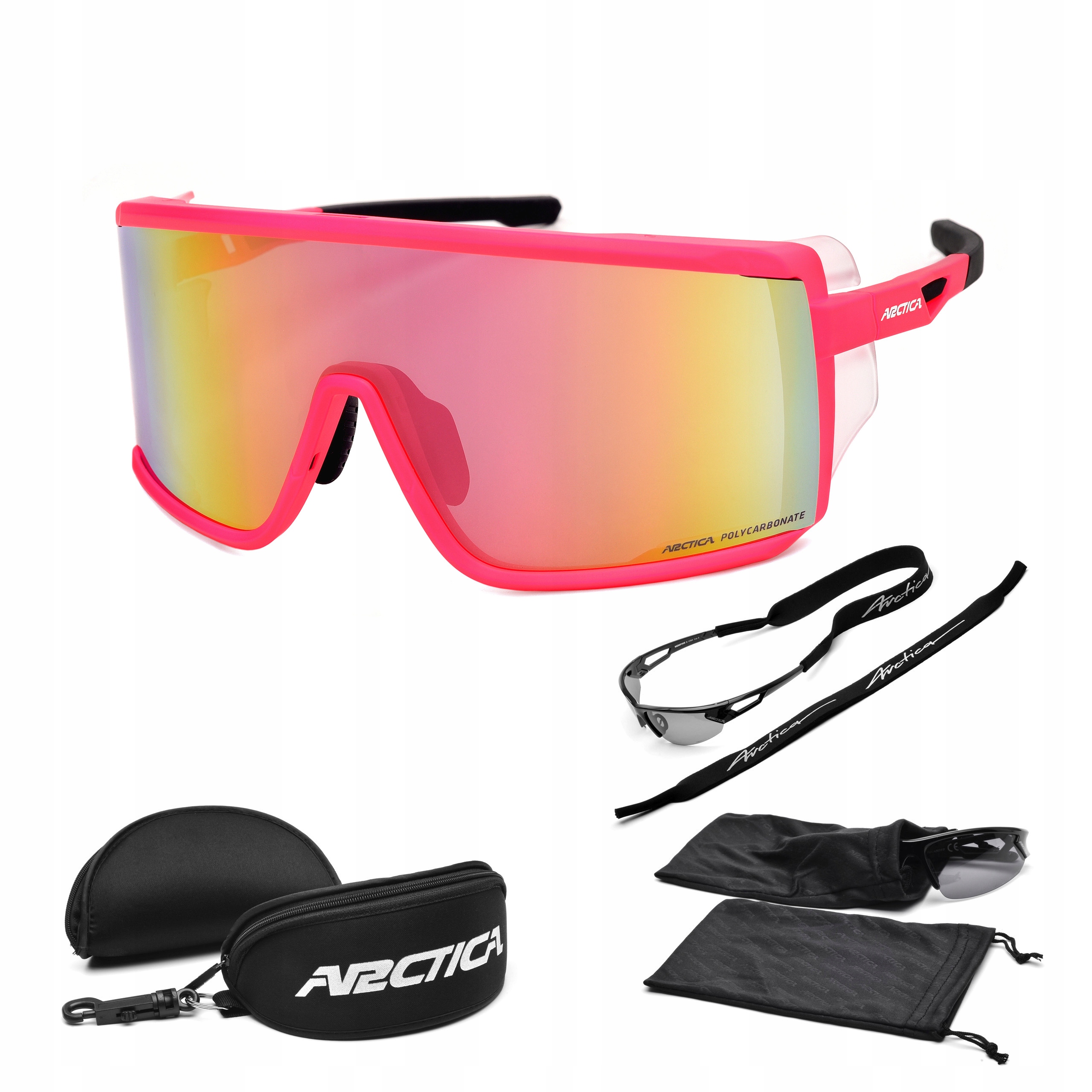 Arctica S-365B Cyklistické Sportovní Brýle UV400 Revo Velké Sklo Krytu Pouzdro