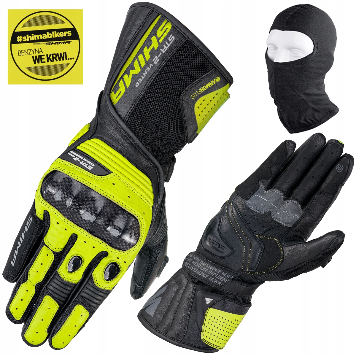 Motocyklové Rukavice Shima ST-2 Vented Black Športovo-mestské Kožené