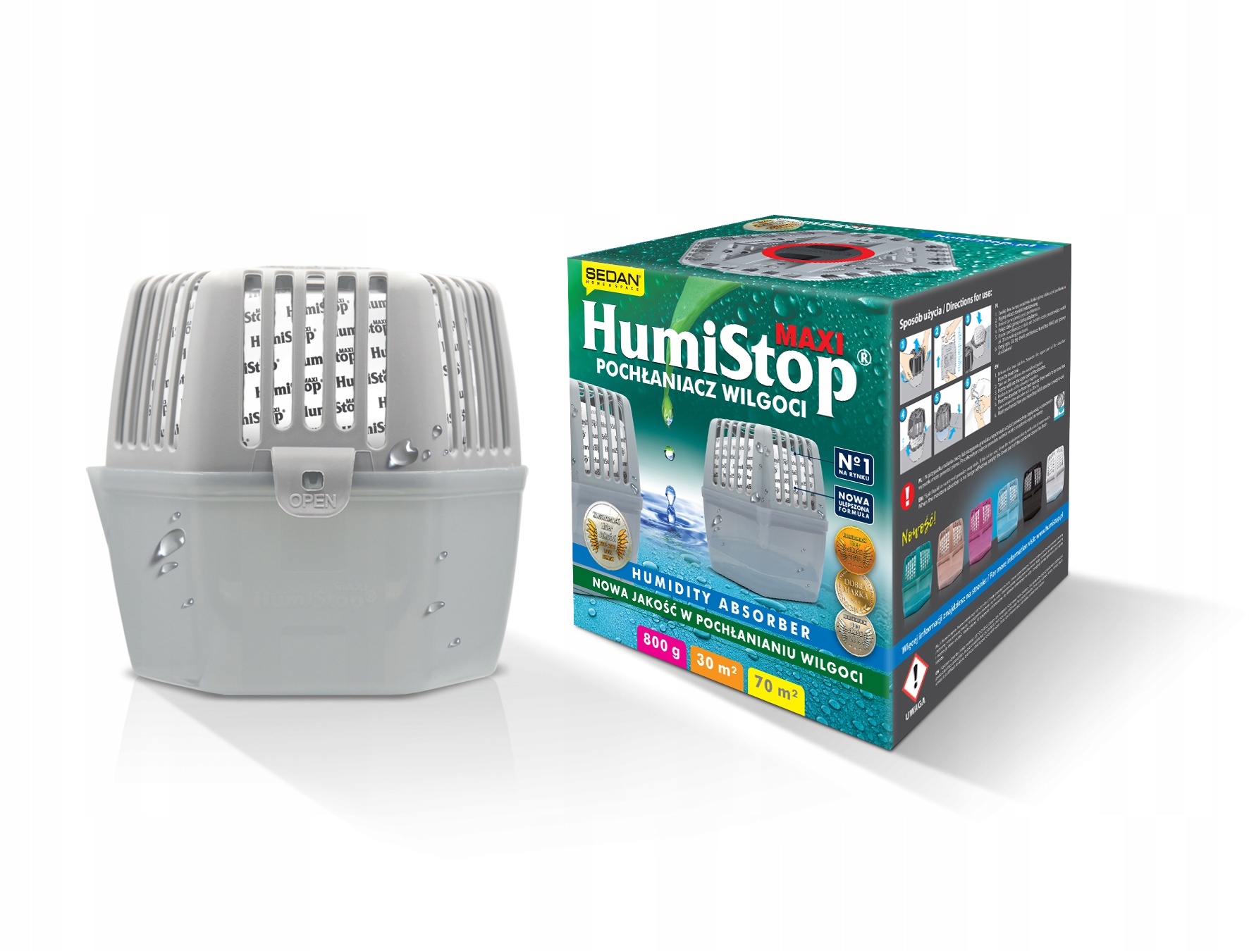 HUMISTOP MAXI POCHŁANIACZ WILGOCI Z WKŁADEM 1kpl Marka Sedan