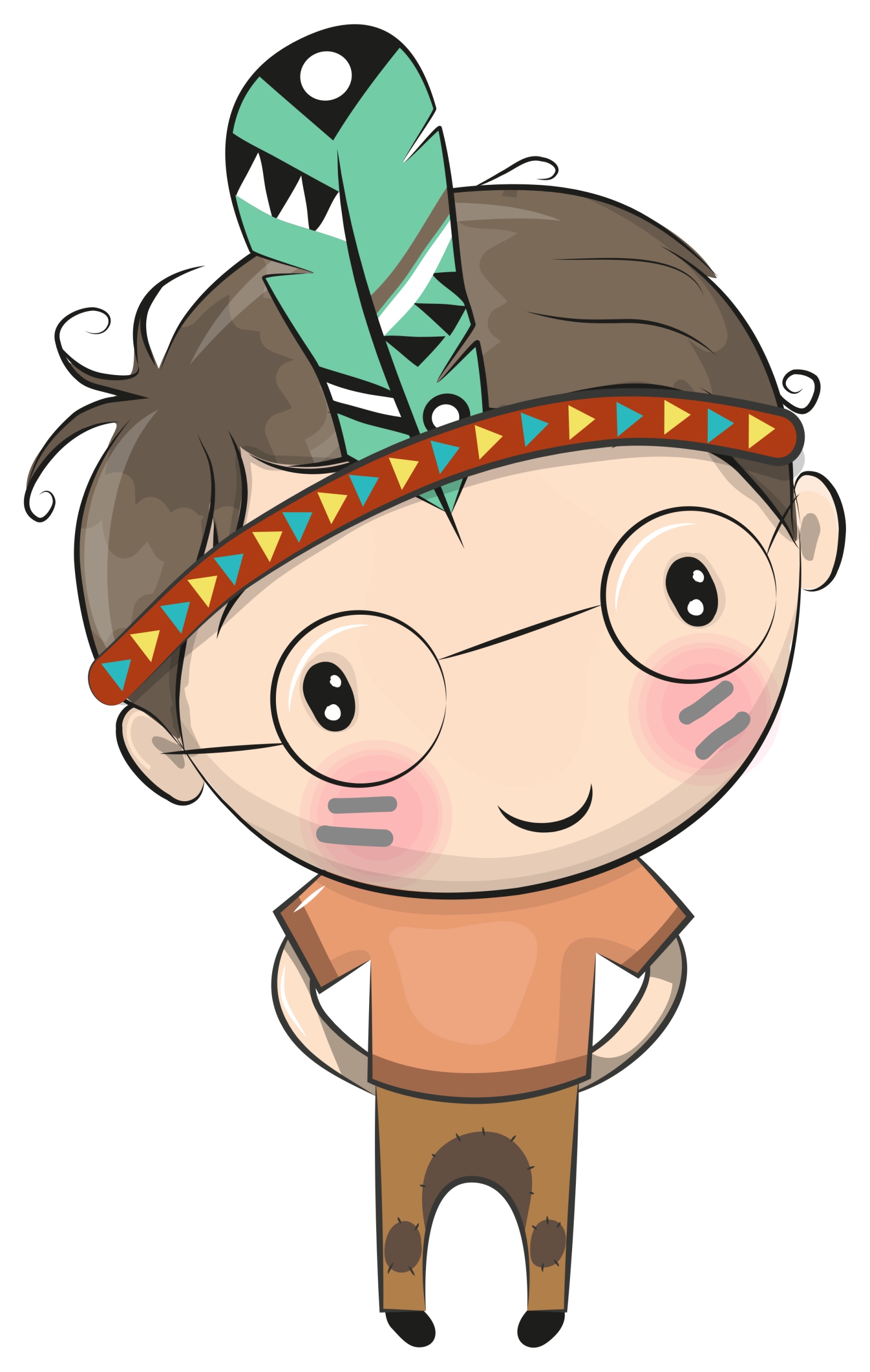 

Naklejka Na Okno Lustro Chłopiec Boho Indianin