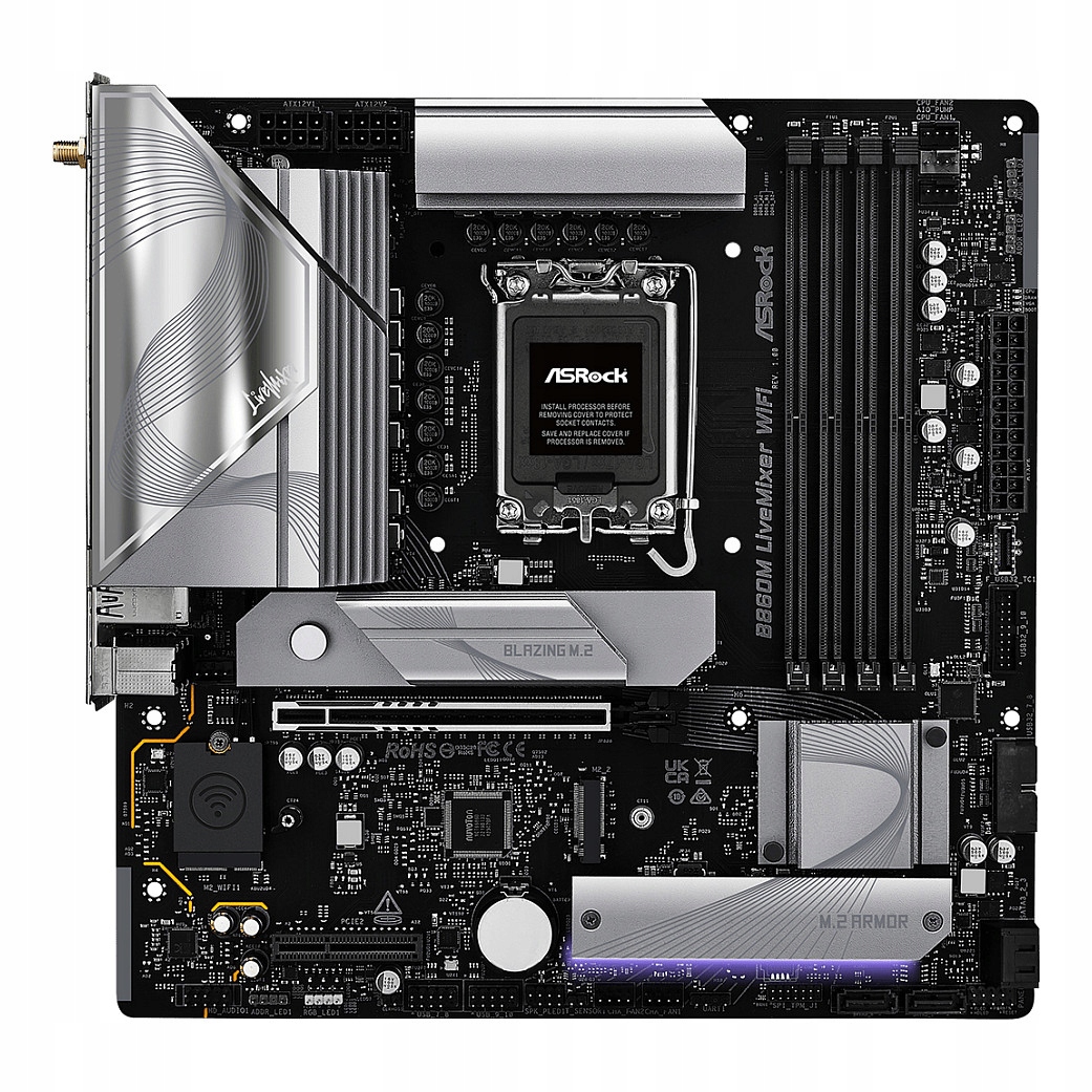 ASRock B860M LiveMixer WiFi 1851 mATX Hdmi/usb-c DDR5