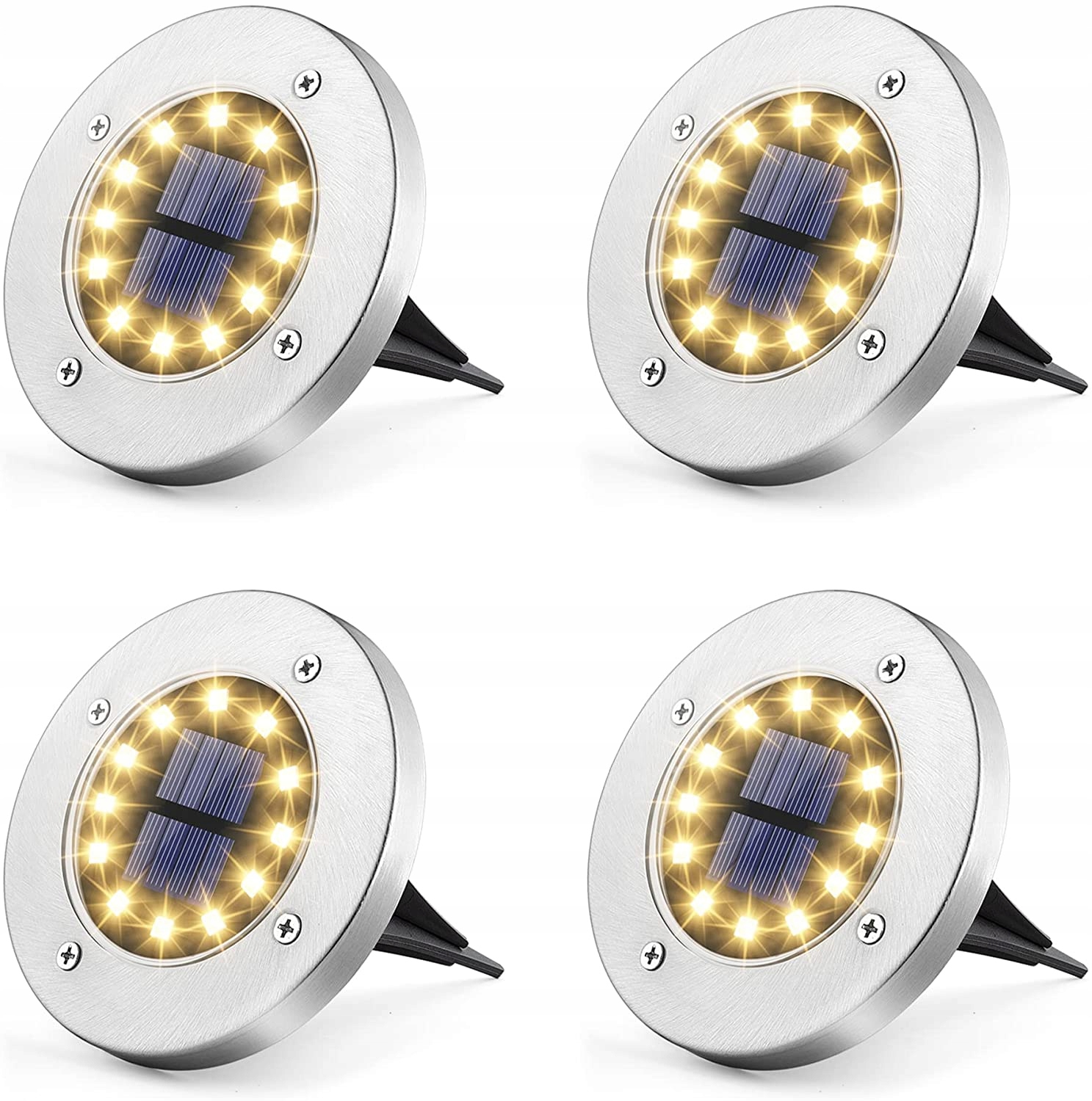 

4szt Lampki Solarne Ogrodowe Do Ogrodu Led Wbijane