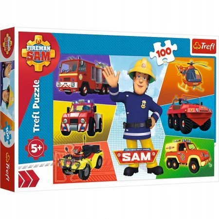 

Puzzle 100 El -Pojazdy Strażaka Sama, Trefl 16354