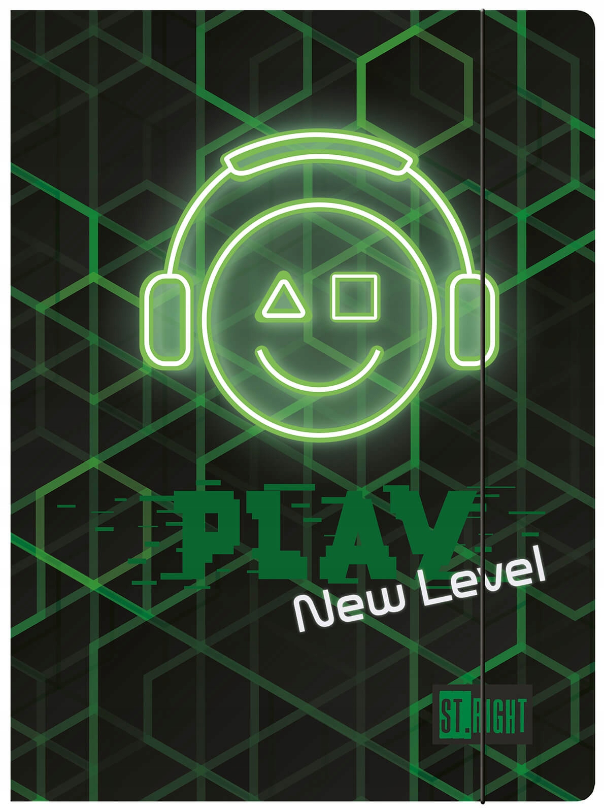 TECZKA Z GUMKĄ A4 Unipap, ST.RIGHT PLAY NEW LEVEL ORYGINALNY WZÓR