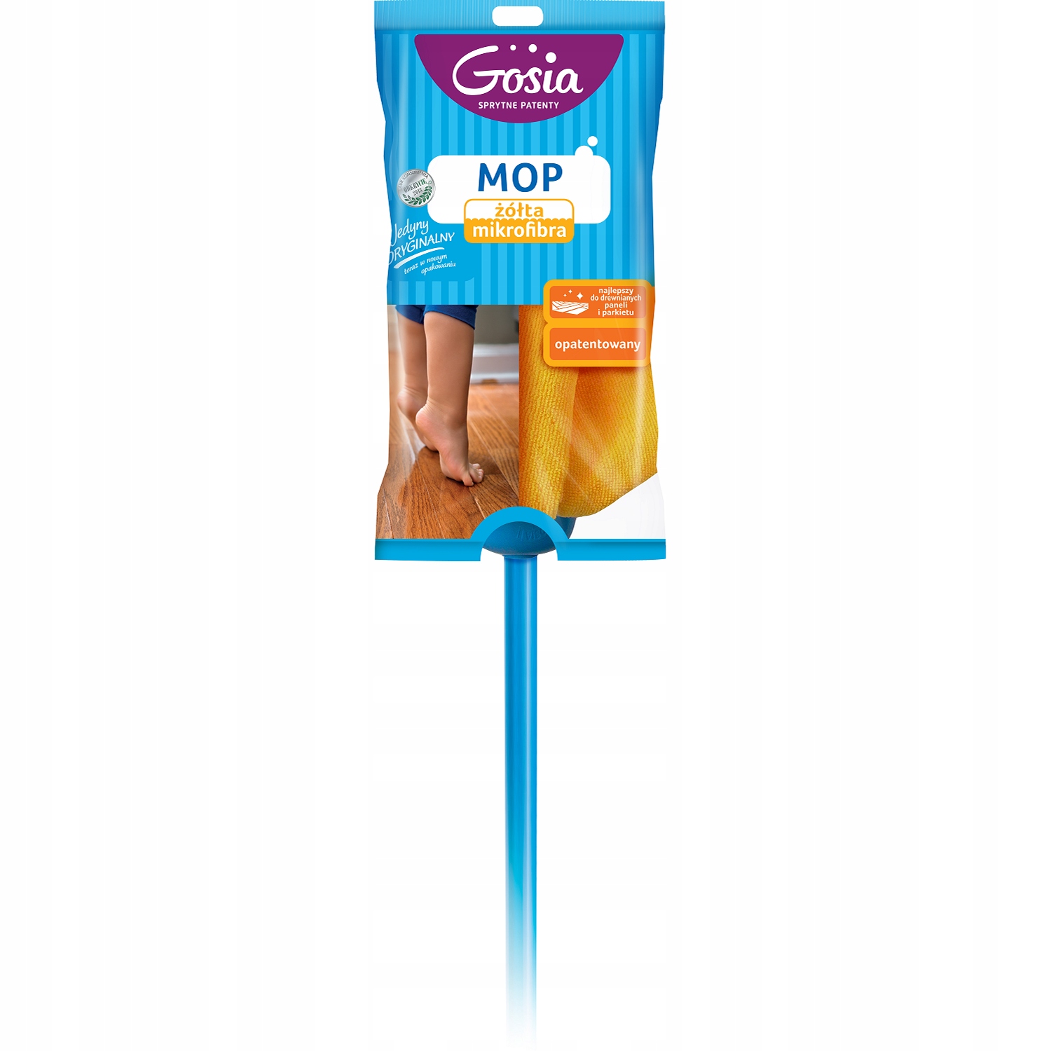 

Mop żółta mikrofibra Gosia + kij