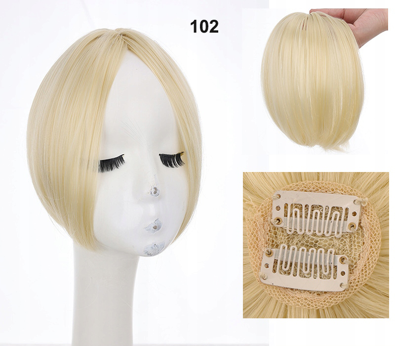 Tupet Topper Pół Peruka Clip Jak NATURALNE,Blond Marka inna marka