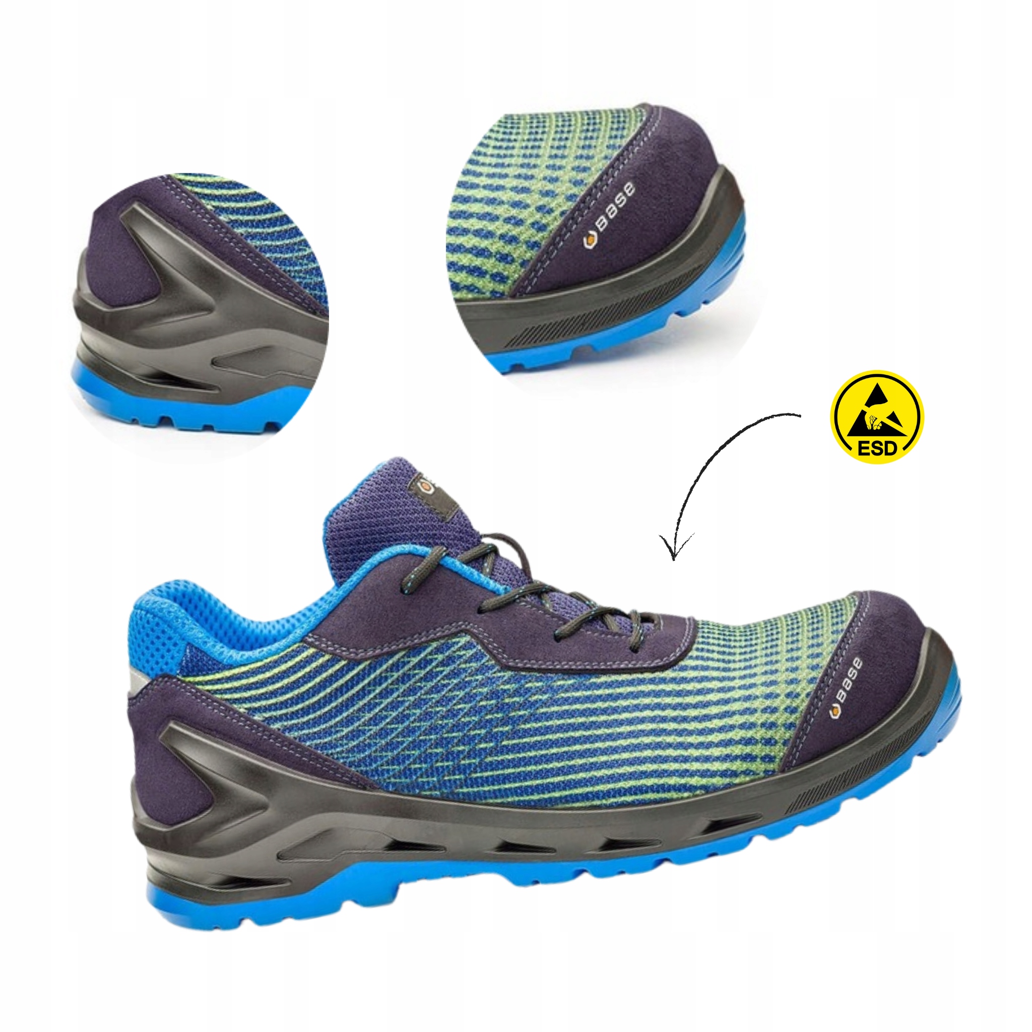 Lekkie I Oddychające Buty Robocze Półbuty Męskie Base I-cyber S1P