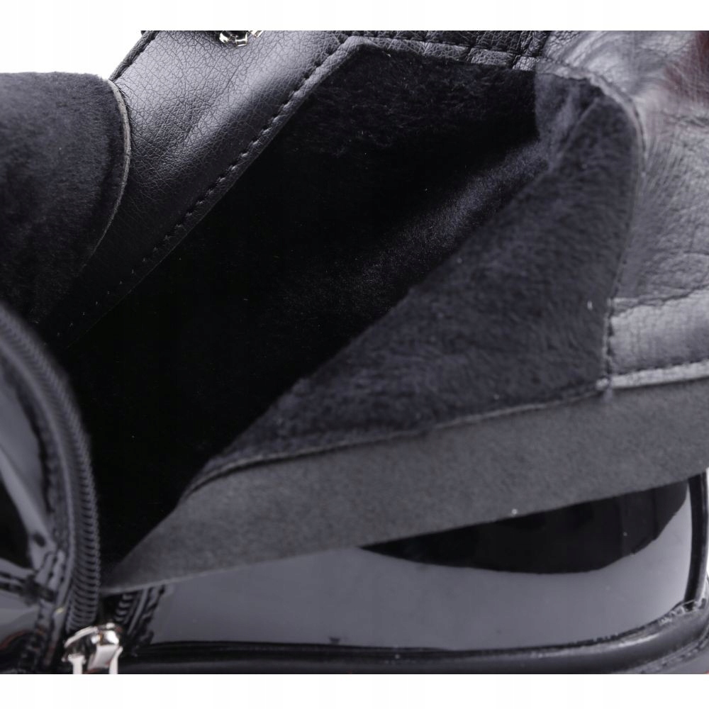 Śniegowce dziewczęce ocieplane suwaki botki zimowe Materiał skóra ekologiczna