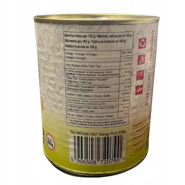 TAJ INDIAN 1947 ALPHONSO MANGO PULP