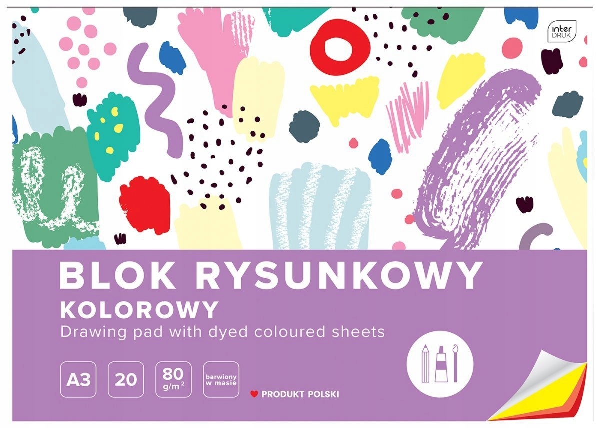 

Blok rysunkowy A3 kolorowy kolorowe kartki (60037)