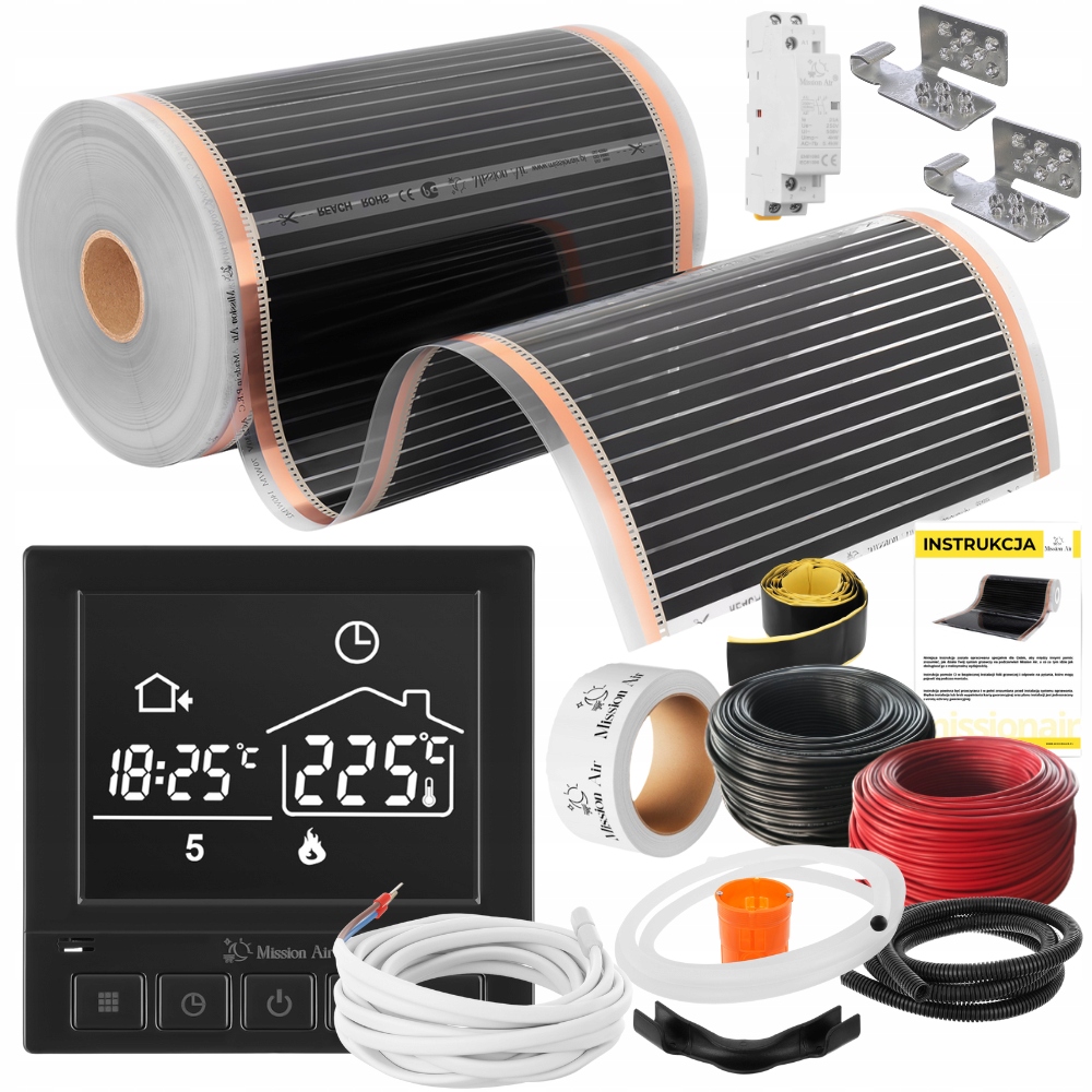 Set Mission Air Fólia vyhrievacia podložka Infračervená 50 cm A 160 W/m² 26 m² Ptc