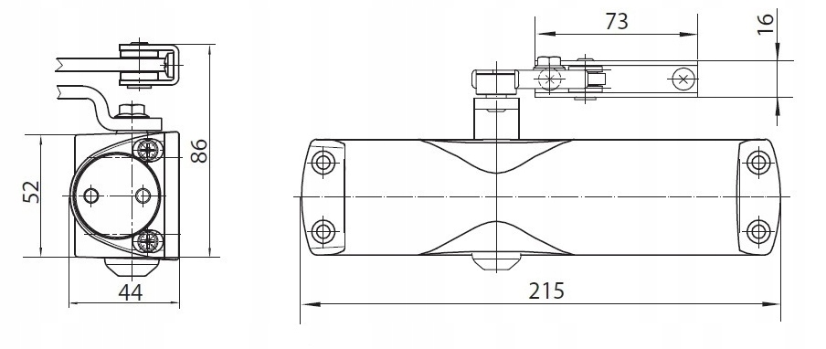 GEZE 1000 C samozamykacz z ramieniem kolor brązowy Marka Geze