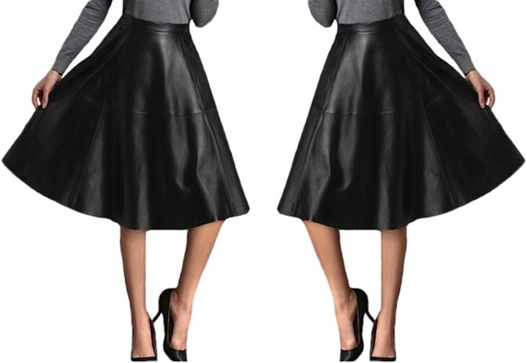 

Skórzana Spódnica Rozkloszowana Skóra 7 kolory Xs