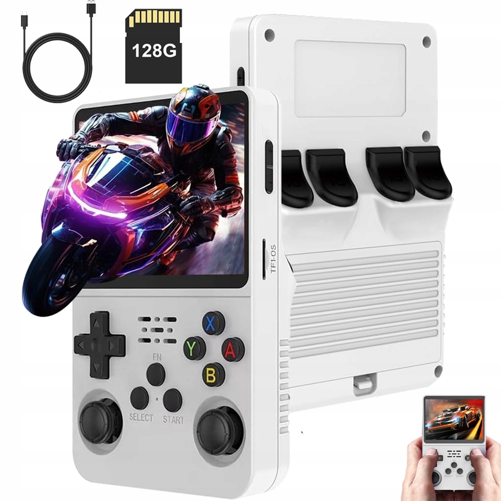 Přenosná Mobilní Mini Herní Konzola Retro 32G 128G 21,000 Hry Bílá