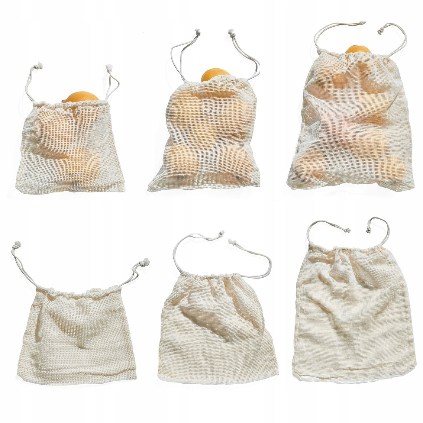 Woreczki bawełniane  No Waste 6 szt. różne rozmiary — 4