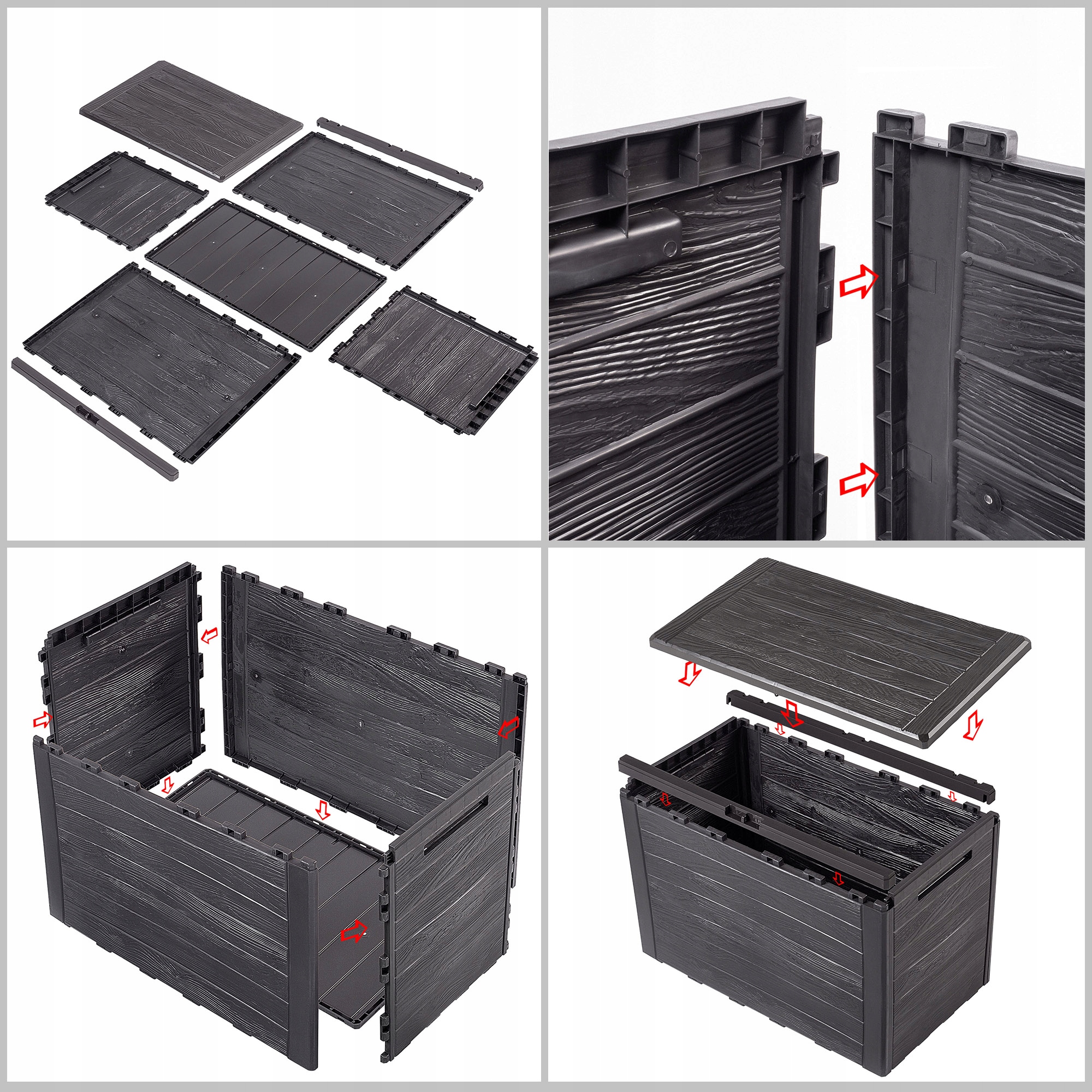 SKRZYNIA OGRODOWA BALKONOWA KUFER 190L DO OGRODU BALKON TARAS BRĄZOWA Marka Kadax