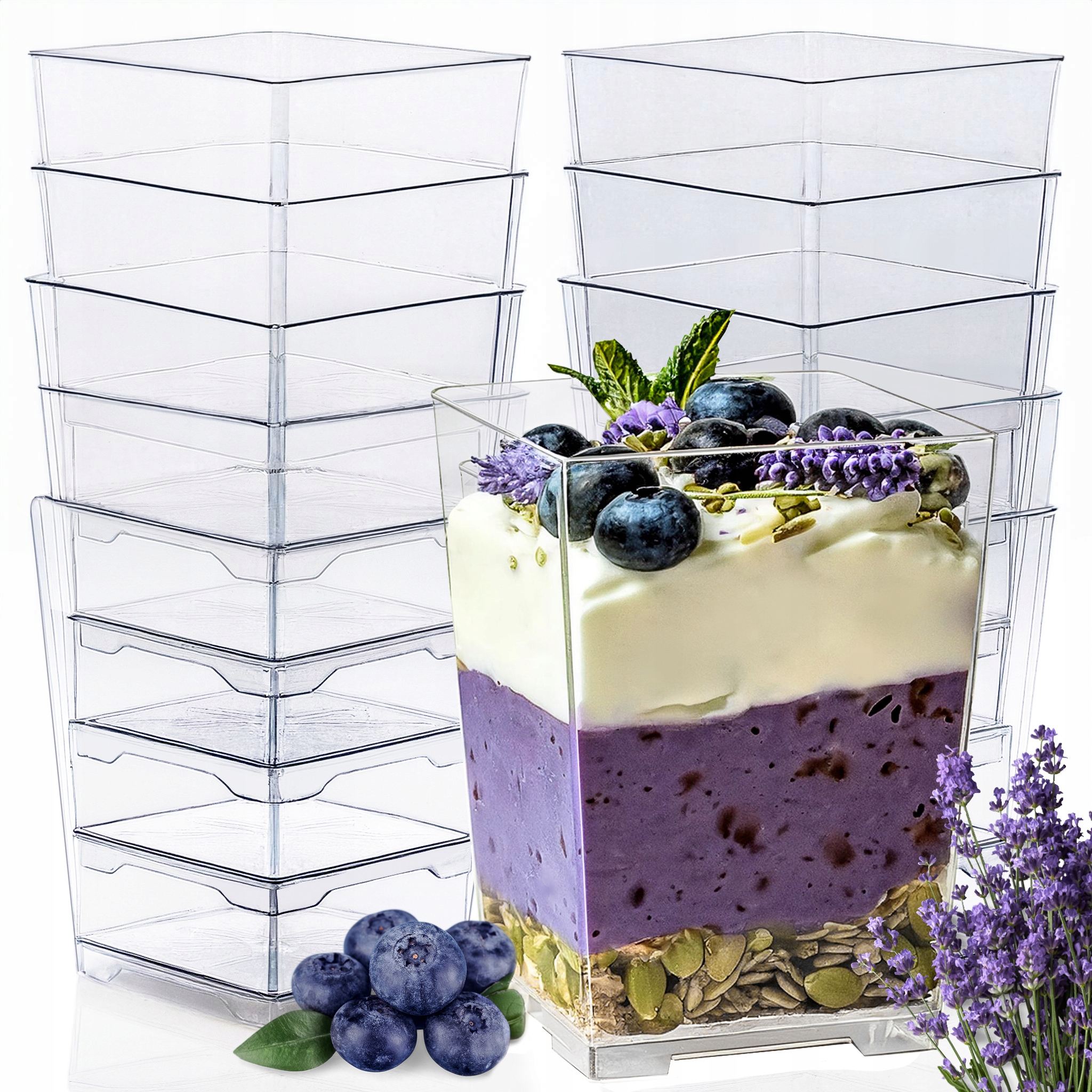 PUCHARKI do DESERÓW pojemniki na DESERKI pojemniczki 110ml 12 sztuk