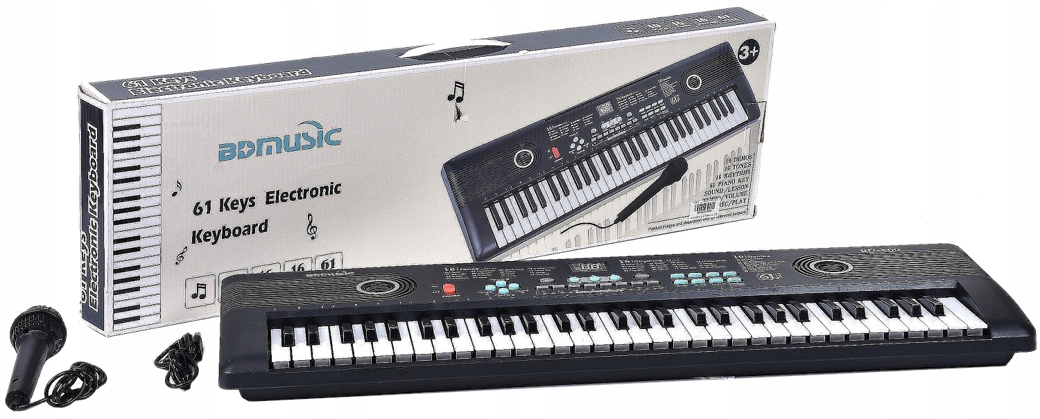 ORGANY Z MIKROFONEM KABEL USB KEYBOARD 7658