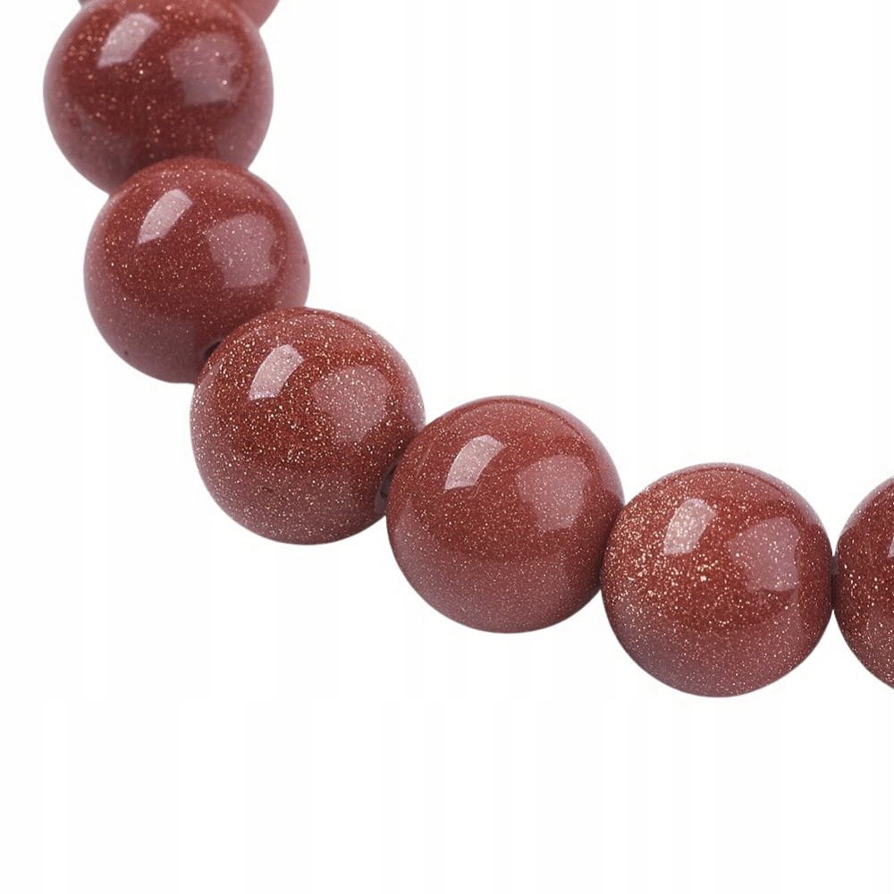 GST12 Noc Kairu koraliki Goldstone kule 6mm 10szt