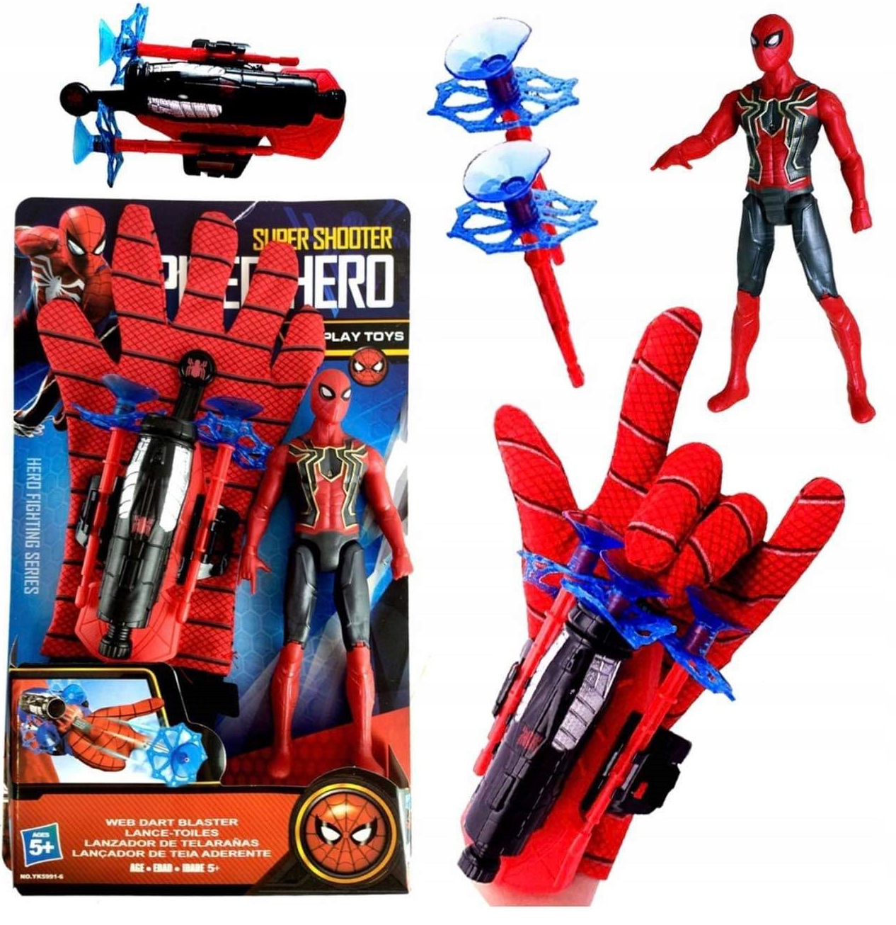 

Spiderman Figurka Rękawica Wyrzutnia Strzałki