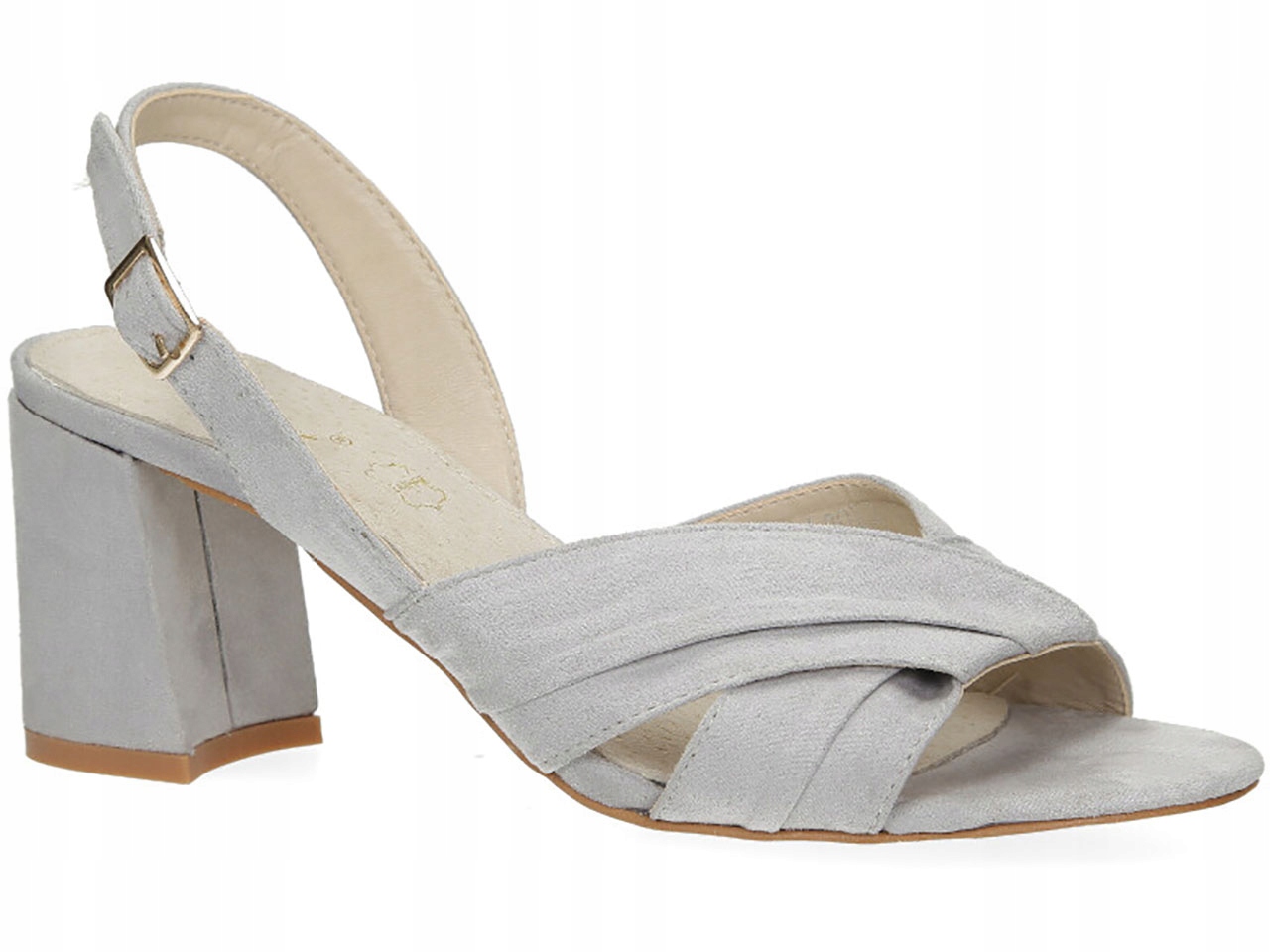 

Sandały Buty Damskie Na Słupku Wkładka Skóra r 36