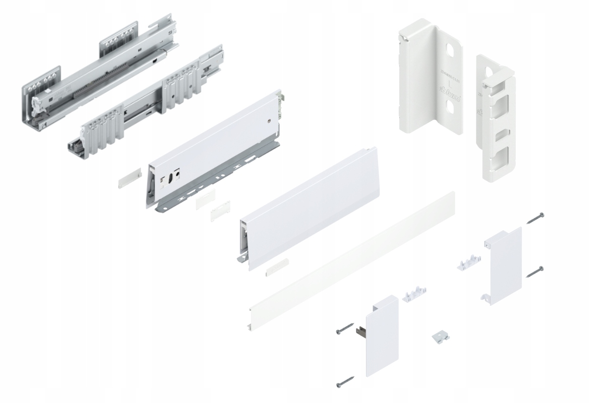 Blum Šuplík 350 Nízká zásuvka M Interiér Bílá