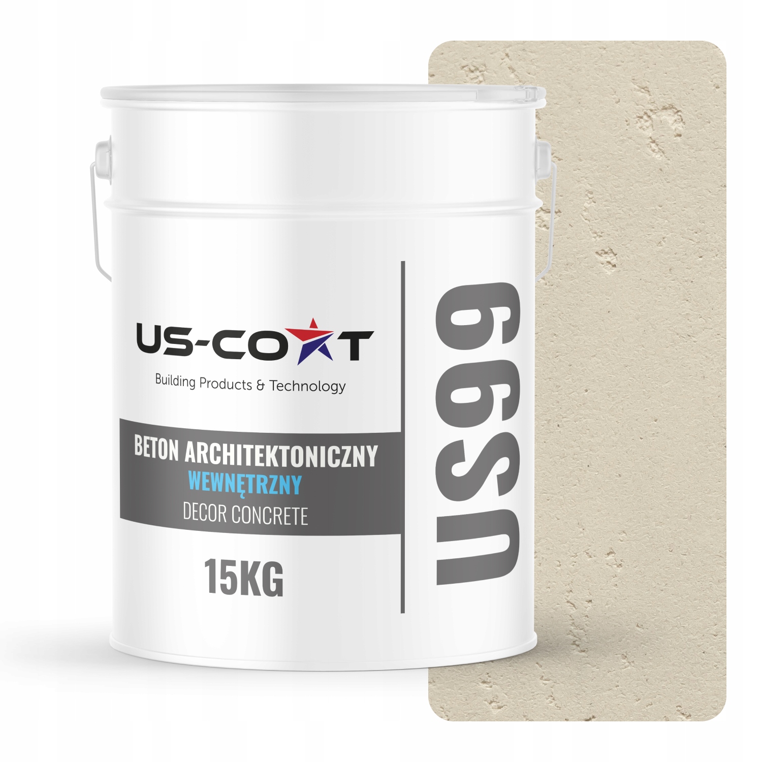 Vnútorný Architektonický Betón 10 m2 15 kg Dekoratívny Efekt Béžový Svetlý F751