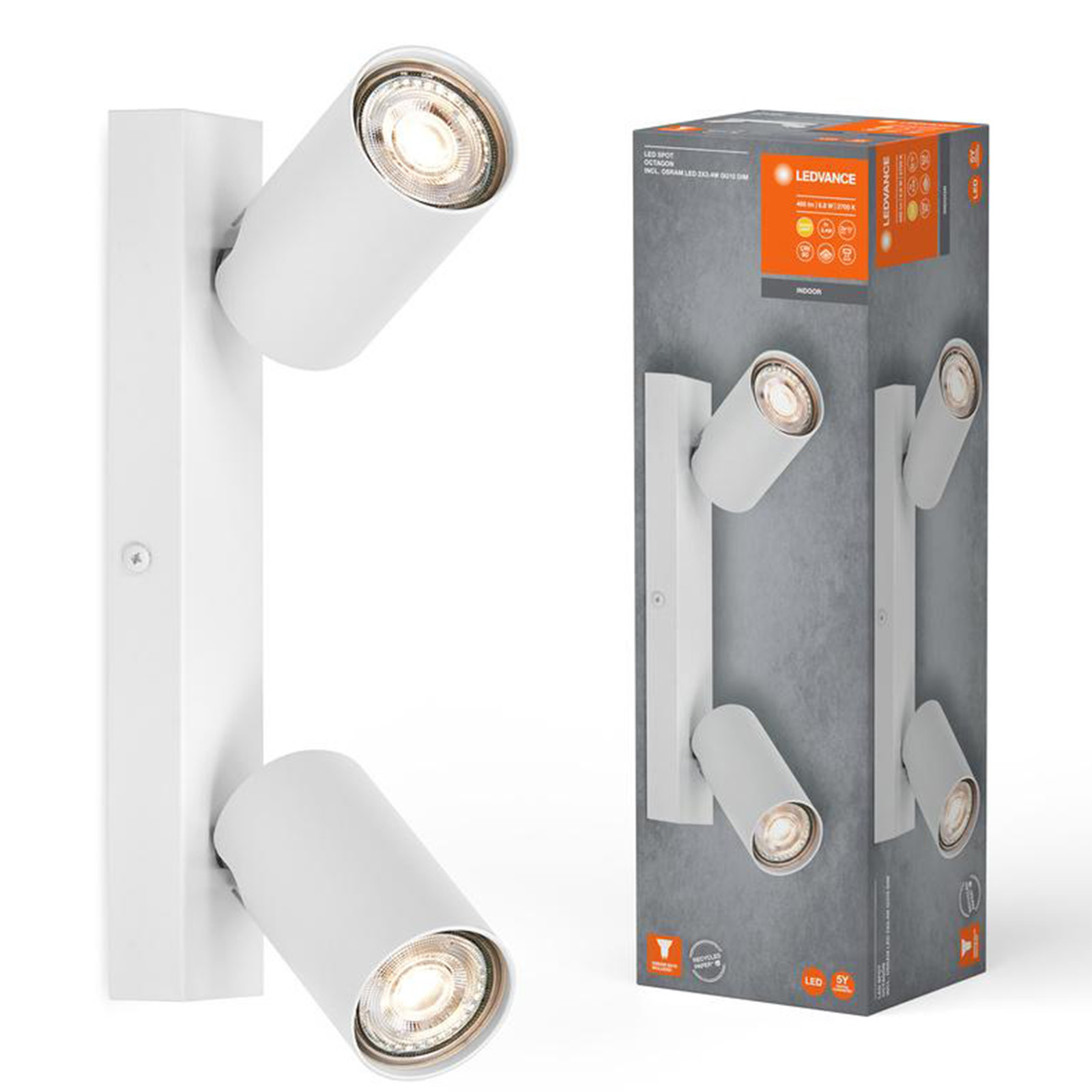 Led nástěnná lampa Stropní svítidlo Nástěnné svítidlo 6.8W 460lm 3000K Spot