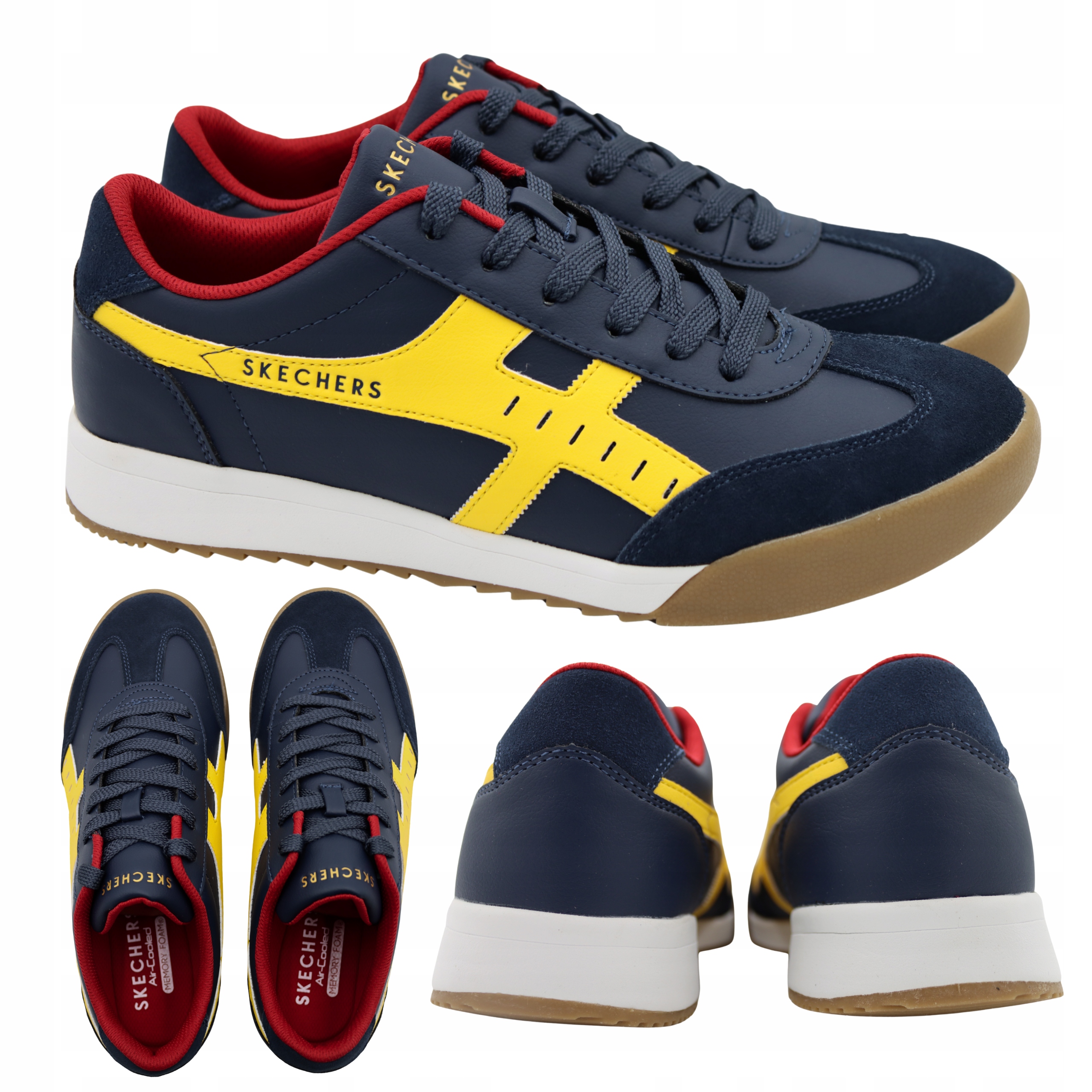 Pánské Boty Skechers Tmavě Modré Pohodlné Lehké Tenisky 183280/NVYL vel. 43