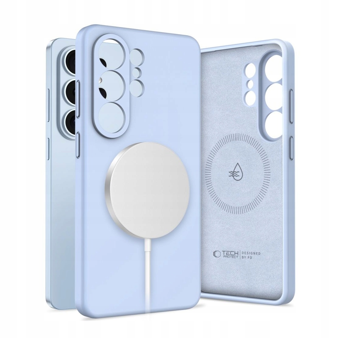 Etui do Samsung S26 Ultra Tech-Protect Silicone MagSafe błękitne