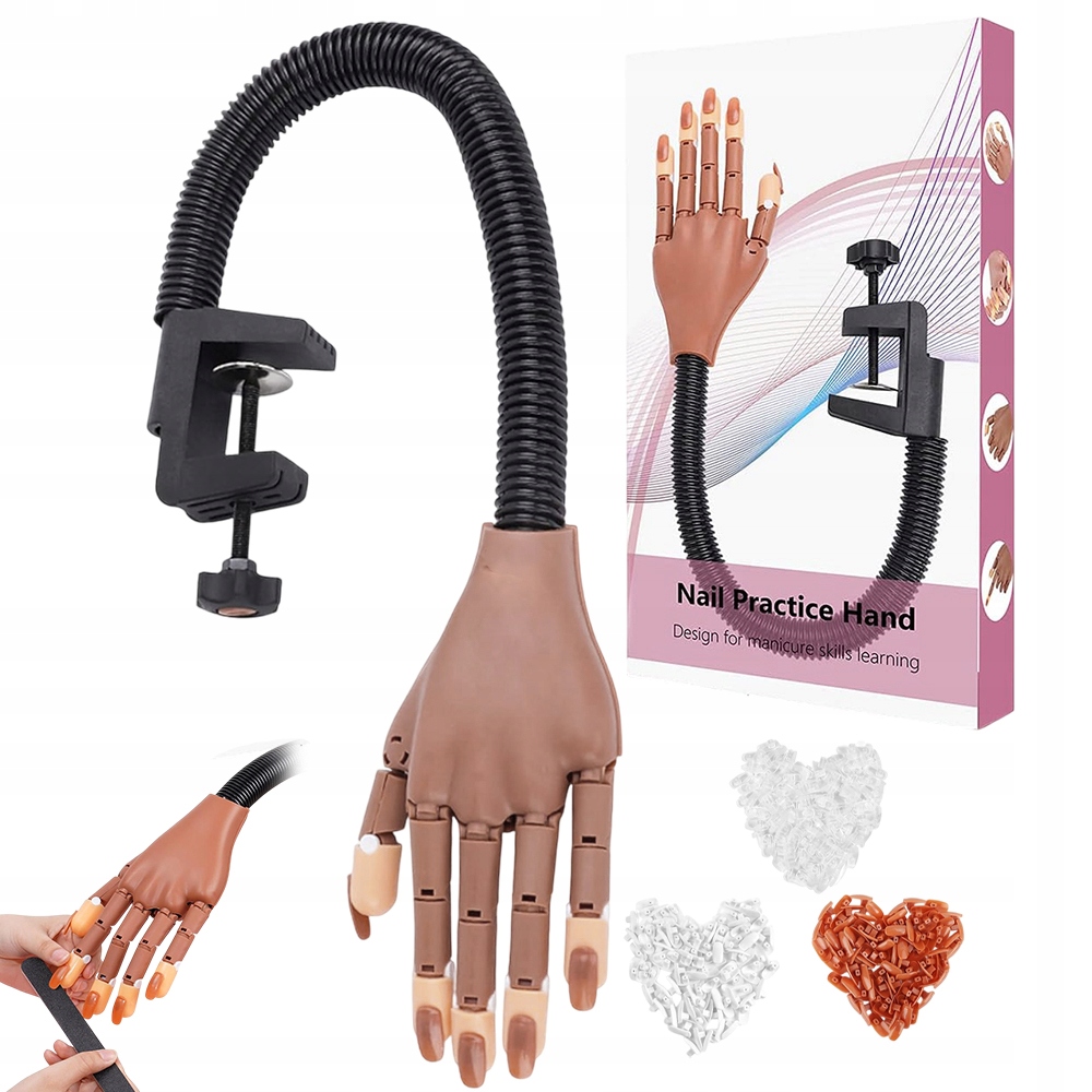 Model Ruky Pro Styling 300 Nástavců Elastický Držák Na Manikúru