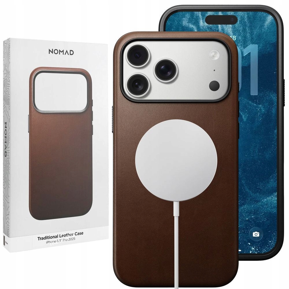 Kožené ochranné puzdro pre Apple iPhone 17 Pro, Nomad Leather MagSafe
