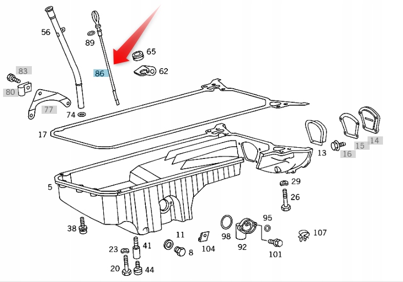 Odměrka Hladiny Oleje Mercedes A1020100472