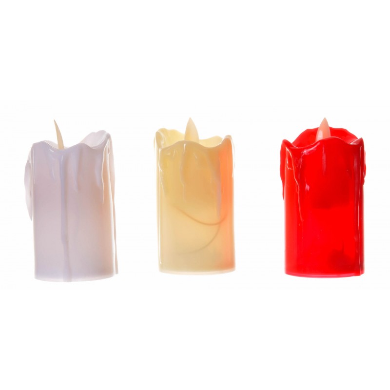 ŚWIECZKA LED STROIK 9cm PŁOMIEŃ JAK PRAWDZIWA Materiał plastik