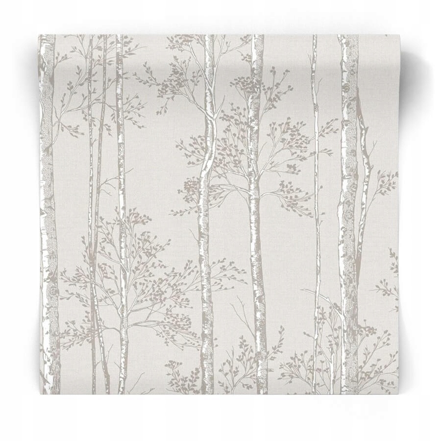 

Tapeta w brzozy skandynawskie szara zmywalna