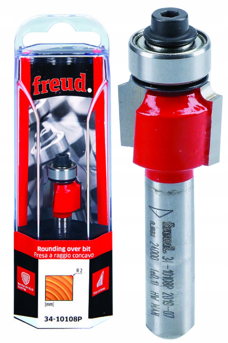 Radiální zaoblovací fréza na dřevo 8 mm R 2 mm Freud 34-10108P