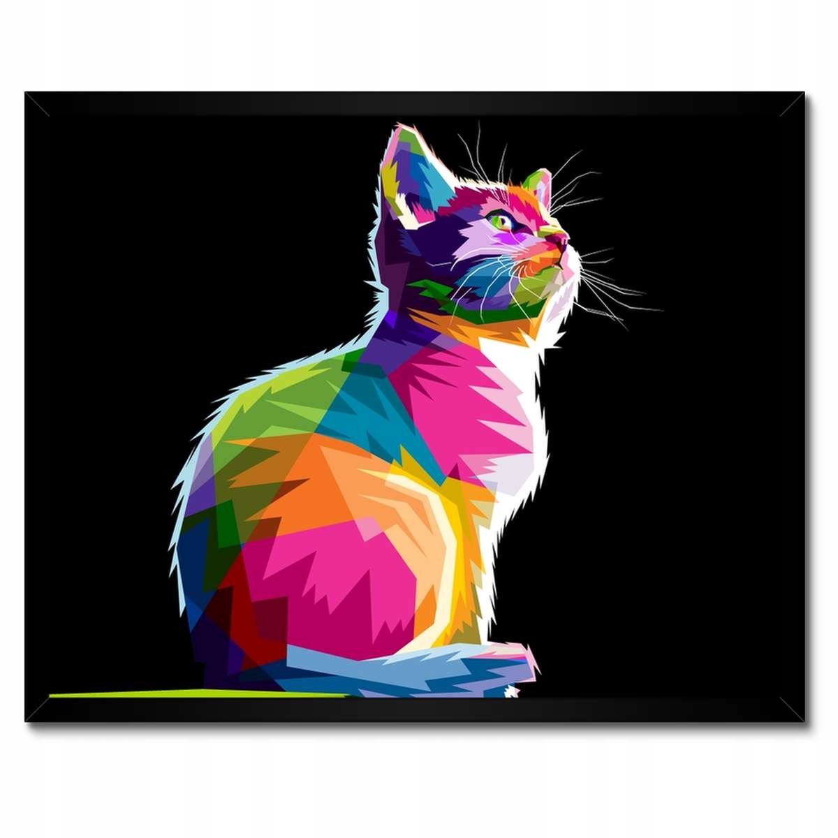 Plakáty v rámu 50x40 Abstraktní kočka