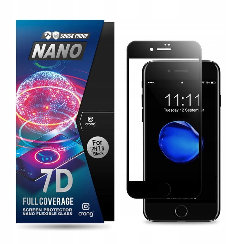 

Szkło hybrydowe 9H na ekran iPhone 8 / 7 / 6s/ 6