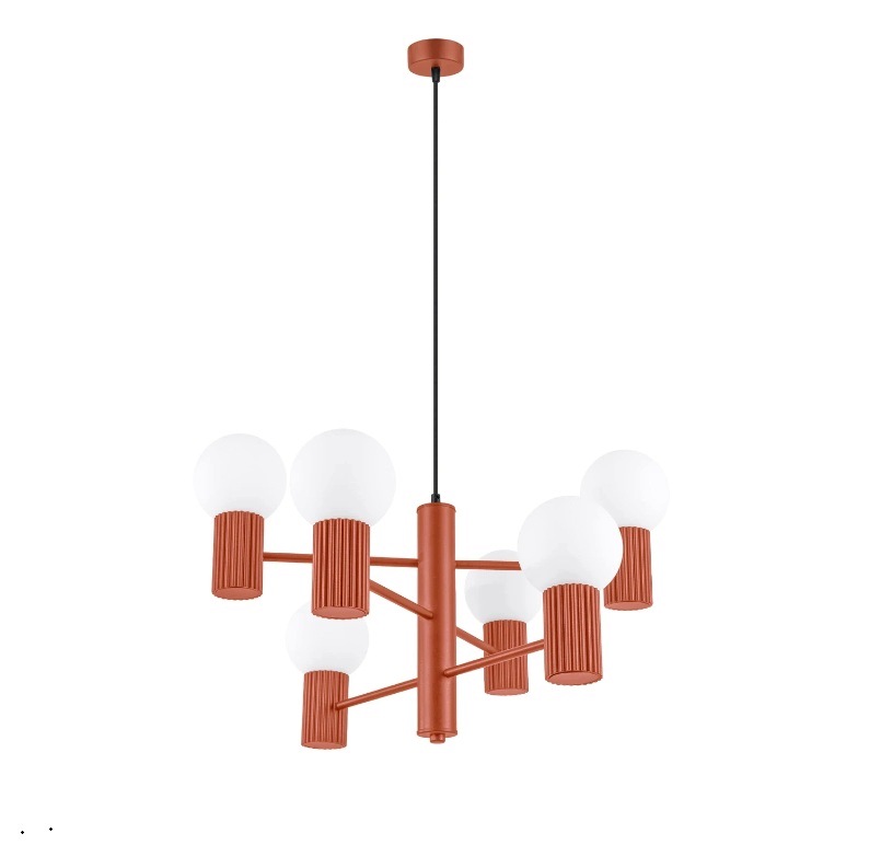 Żyrandol Lampa Sufitowa Wisząca Do Salonu Jadalni Pokoju Hallo 6 Ochra G9