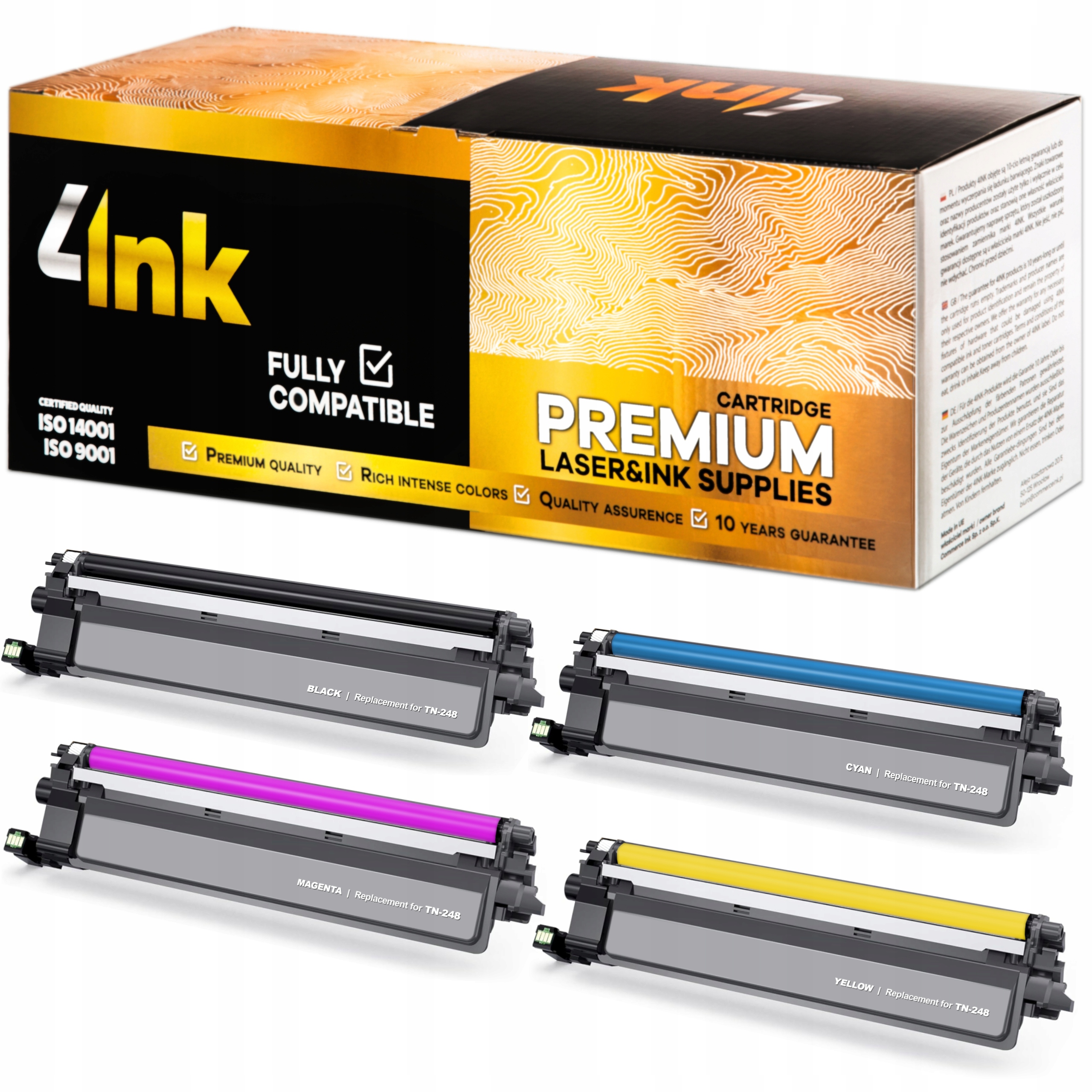 4x Toner Do Brother DCP-L3560CDW L3520CDW HL-L8230CDW L3220CW MFC-L3740CDW